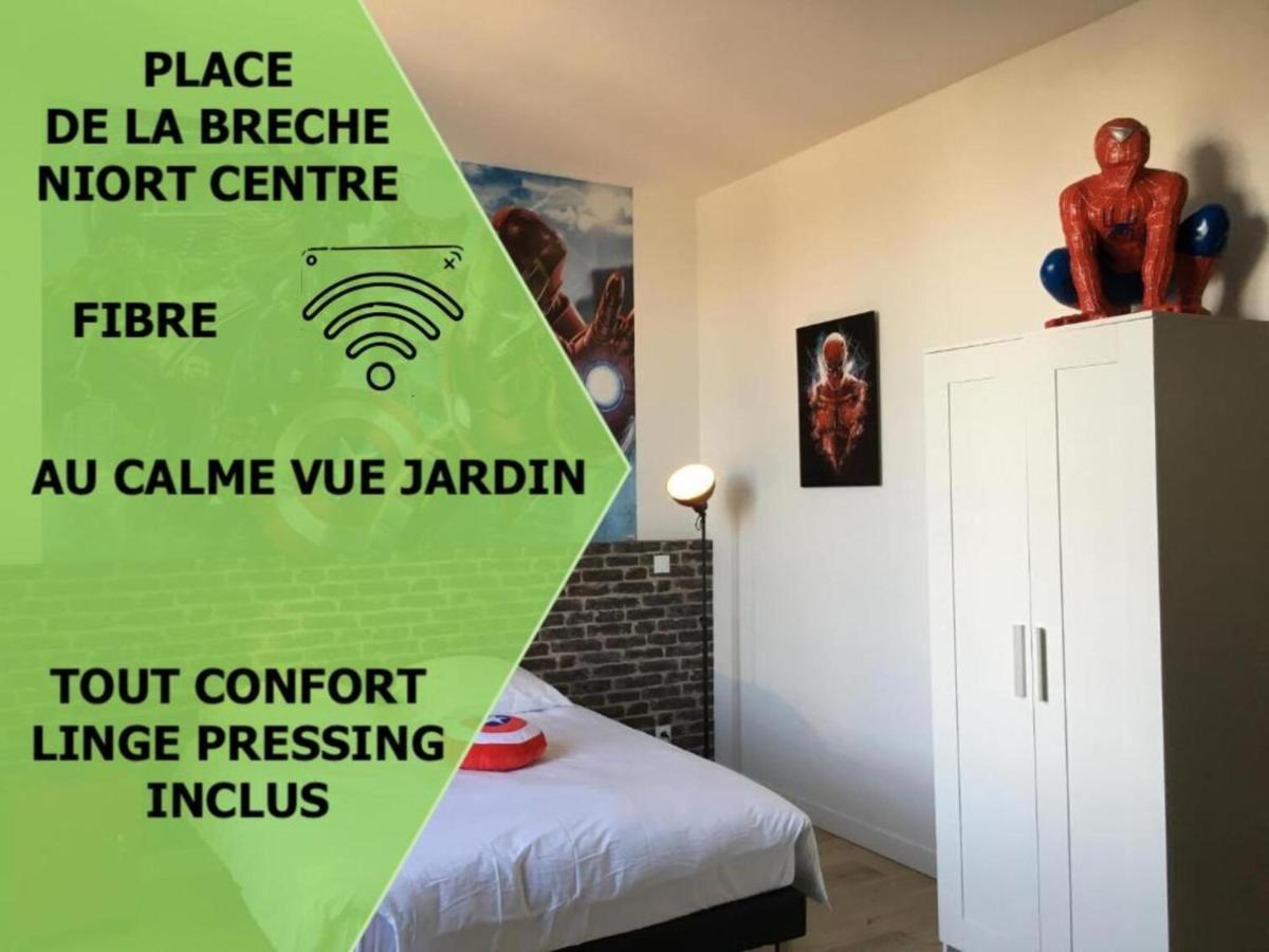 Апартаменти Le Marvel Centre La Breche Wifi Vue Jardin Ніор Екстер'єр фото